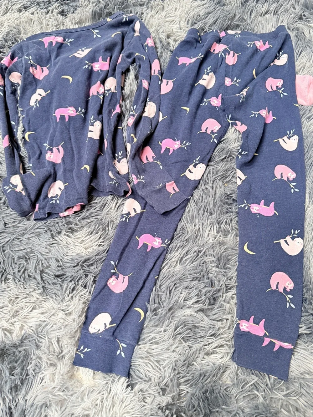 Girls 4T 100% cotton coord-set matching set pajama sleepwear play sheep sloth